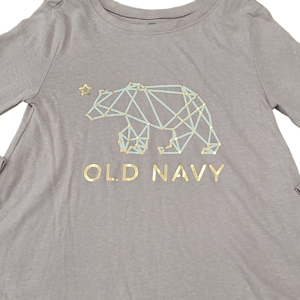 Old Navy Girls 5T Purple Constellation Polar Bear Long Sleeve Shirt Top - Picture 2 of 6